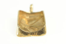 Load image into Gallery viewer, 14K Queen Nefertiti Ornate Squared Repousse Pendant Yellow Gold