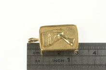 Load image into Gallery viewer, 14K Queen Nefertiti Ornate Squared Repousse Pendant Yellow Gold