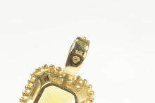 Load image into Gallery viewer, 14K Emerald Cut Citrine Solitaire Classic Statement Pendant Yellow Gold