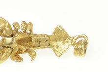 Load image into Gallery viewer, 14K 3D Articulated Lobster Animal Charm/Pendant Yellow Gold