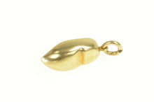 Load image into Gallery viewer, 14K 3D Dutch Clog Red Enamel Lined Shoe Charm/Pendant Yellow Gold