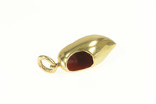 Load image into Gallery viewer, 14K 3D Dutch Clog Red Enamel Lined Shoe Charm/Pendant Yellow Gold