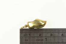 Load image into Gallery viewer, 14K 3D Dutch Clog Red Enamel Lined Shoe Charm/Pendant Yellow Gold