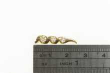 Load image into Gallery viewer, 14K 0.29 Ctw Tiered Diamond Swirl Drop Statement Pendant Yellow Gold
