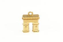 Load image into Gallery viewer, 14K 3D Arc De Triomphe Paris France Landmark Charm/Pendant Yellow Gold