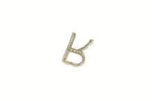 Load image into Gallery viewer, 10K Diamond Encrusted R Monogram Initial Letter Pendant White Gold