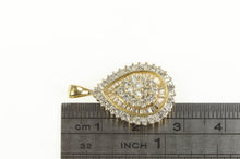 Load image into Gallery viewer, 10K 1.00 Ctw Diamond Tear Drop Cluster Pendant Yellow Gold