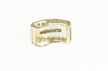 Load image into Gallery viewer, 10K Squared Princess Diamond Halo Curved Pendant White Gold