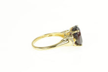 Load image into Gallery viewer, 14K Oval Garnet Diamond Accent Cocktail Ring Yellow Gold