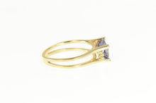 Load image into Gallery viewer, 14K Emerald Cut Tanzanite Diamond Accent Ring Yellow Gold