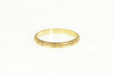 Load image into Gallery viewer, 14K Ornate Blossom Pattern Wedding Band Ring Yellow Gold
