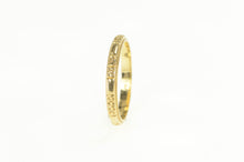 Load image into Gallery viewer, 14K Ornate Blossom Pattern Wedding Band Ring Yellow Gold