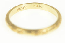 Load image into Gallery viewer, 14K Ornate Blossom Pattern Wedding Band Ring Yellow Gold