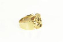 Load image into Gallery viewer, 14K Squared Retro Geometric Pierced Swiss Cheese Ring Yellow Gold