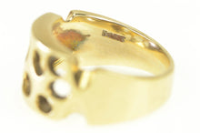 Load image into Gallery viewer, 14K Squared Retro Geometric Pierced Swiss Cheese Ring Yellow Gold