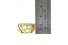 Load image into Gallery viewer, 14K Squared Retro Geometric Pierced Swiss Cheese Ring Yellow Gold