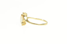 Load image into Gallery viewer, 10K Marquise Opal Diamond Accent Bypass Ring Yellow Gold