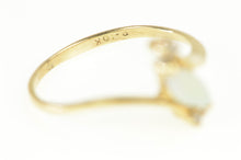 Load image into Gallery viewer, 10K Marquise Opal Diamond Accent Bypass Ring Yellow Gold