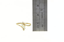 Load image into Gallery viewer, 10K Marquise Opal Diamond Accent Bypass Ring Yellow Gold