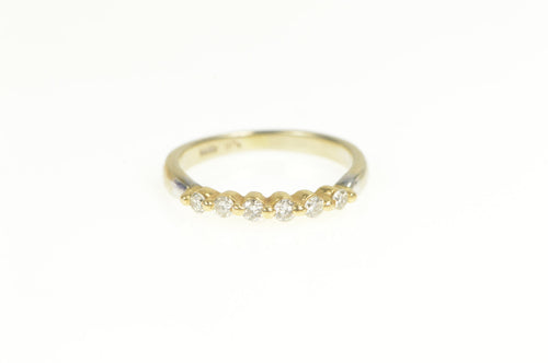 14K Classic Diamond Stackable Wedding Band Ring White Gold