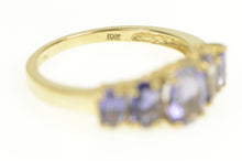 Load image into Gallery viewer, 10K Five Stone Tanzanite Graduated Statement Ring Yellow Gold