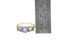 Load image into Gallery viewer, 10K Five Stone Tanzanite Graduated Statement Ring Yellow Gold