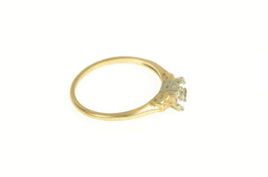 14K 3.75mm 1940's Diamond Engagement Setting Ring Yellow Gold