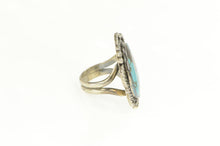 Load image into Gallery viewer, Sterling Silver Navajo Ornate Turquoise Native American Ring