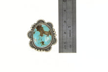 Load image into Gallery viewer, Sterling Silver Navajo Ornate Turquoise Native American Ring