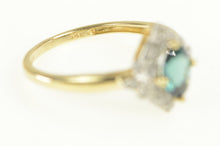 Load image into Gallery viewer, 14K Tourmaline Diamond Halo Engagement Ring Yellow Gold