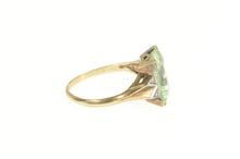 Load image into Gallery viewer, 10K 1940&#39;s Brilliant Prasiolite Diamond Ornate Ring Yellow Gold