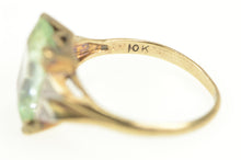 Load image into Gallery viewer, 10K 1940&#39;s Brilliant Prasiolite Diamond Ornate Ring Yellow Gold