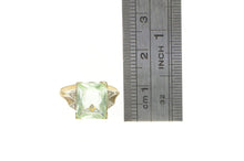 Load image into Gallery viewer, 10K 1940&#39;s Brilliant Prasiolite Diamond Ornate Ring Yellow Gold