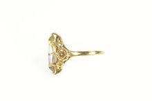 Load image into Gallery viewer, 10K Oval Smoky Quartz Flower Accent Cocktail Ring Yellow Gold
