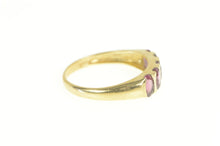 Load image into Gallery viewer, 10K Five Stone Oval Almandine Garnet Band Ring Yellow Gold