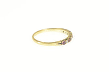 Load image into Gallery viewer, 14K Ruby Diamond Inset Stackable Wedding Band Ring Yellow Gold