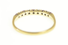 Load image into Gallery viewer, 14K Ruby Diamond Inset Stackable Wedding Band Ring Yellow Gold