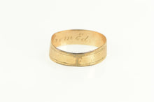 Load image into Gallery viewer, Gold Filled Victorian Dot Pattern Ornate Wedding Band Ring
