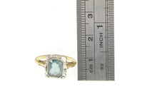 Load image into Gallery viewer, 10K 1940&#39;s Syn. Blue Topaz Two Tone Statement Ring Yellow Gold
