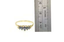 Load image into Gallery viewer, 14K Marquise Sapphire Diamond Accent Statement Ring Yellow Gold