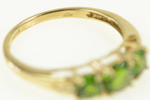 Load image into Gallery viewer, 10K Tsavorite Garnet Diamond Accent Statement Ring Yellow Gold