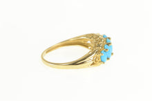 Load image into Gallery viewer, 10K Five Stone Turquoise Graduated Statement Ring Yellow Gold