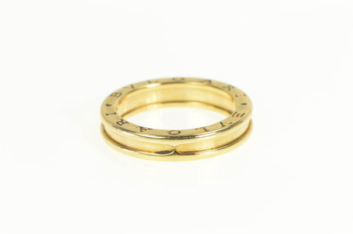 18K Bvlgari B.zero1 Designer Statement Band Ring Yellow Gold