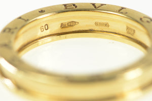 18K Bvlgari B.zero1 Designer Statement Band Ring Yellow Gold