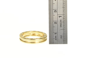 18K Bvlgari B.zero1 Designer Statement Band Ring Yellow Gold