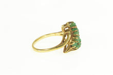 Load image into Gallery viewer, 14K 1960&#39;s Natural Rough Emerald Leaf Statement Ring Yellow Gold