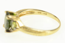 Load image into Gallery viewer, 14K Oval Tsavorite Peridot Ornate Statement Ring Yellow Gold