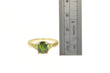 Load image into Gallery viewer, 14K Oval Tsavorite Peridot Ornate Statement Ring Yellow Gold