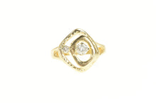 Load image into Gallery viewer, 14K Diamond Abstract Ornate Geometric Statement Ring Yellow Gold