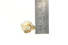 Load image into Gallery viewer, 14K 1940&#39;s 0.36 Ct Diamond Blue Bell Flower Ring Yellow Gold